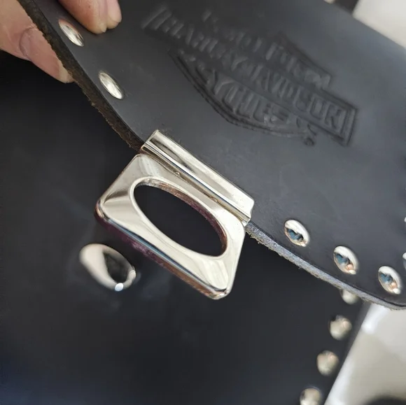 Vintage Harley-Davidson Studded Leather Mini Backpack USA Made Black - Picture 5 of 17